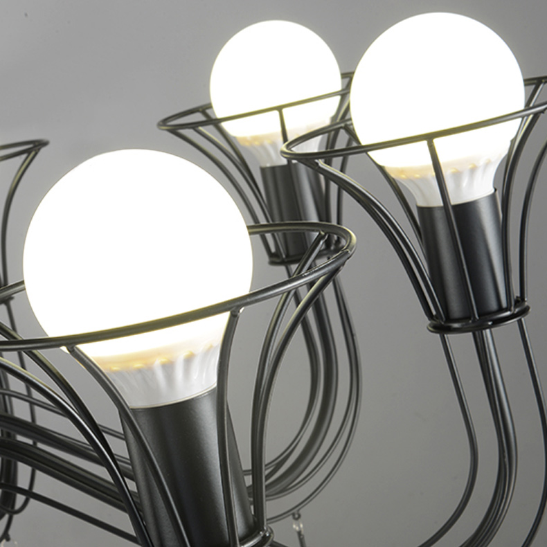 Подвесная люстра CAST 5 Black by ImperiumLoft