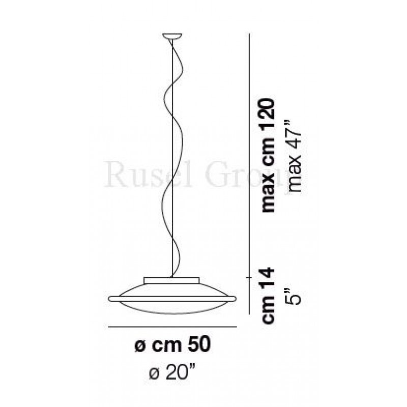 Подвесной светильник Vistosi STYLE SP 50