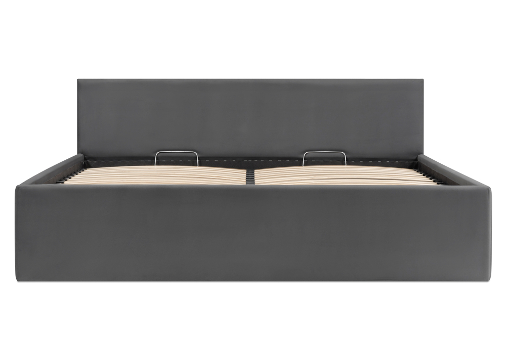 Кровать Woodville Оливия 160х200 темно-серая 533899