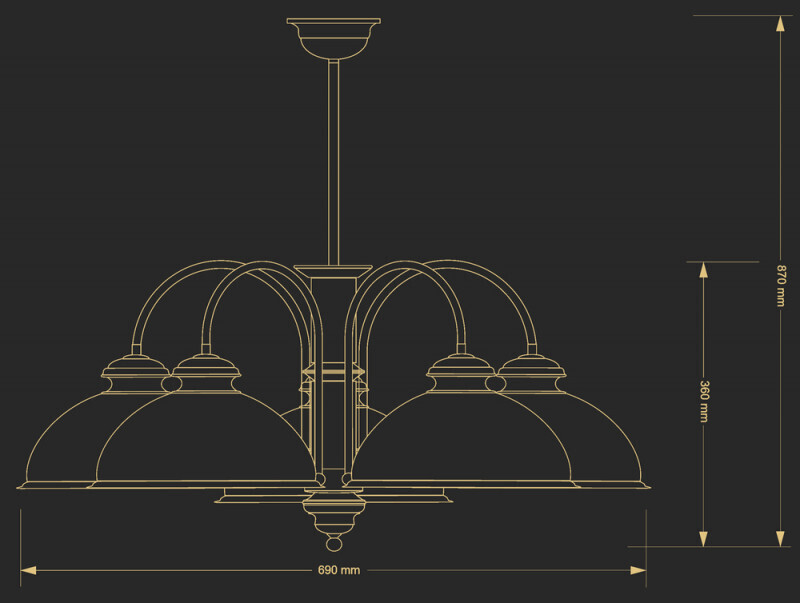 Люстра на штанге Kutek LID-ZW-5(N)