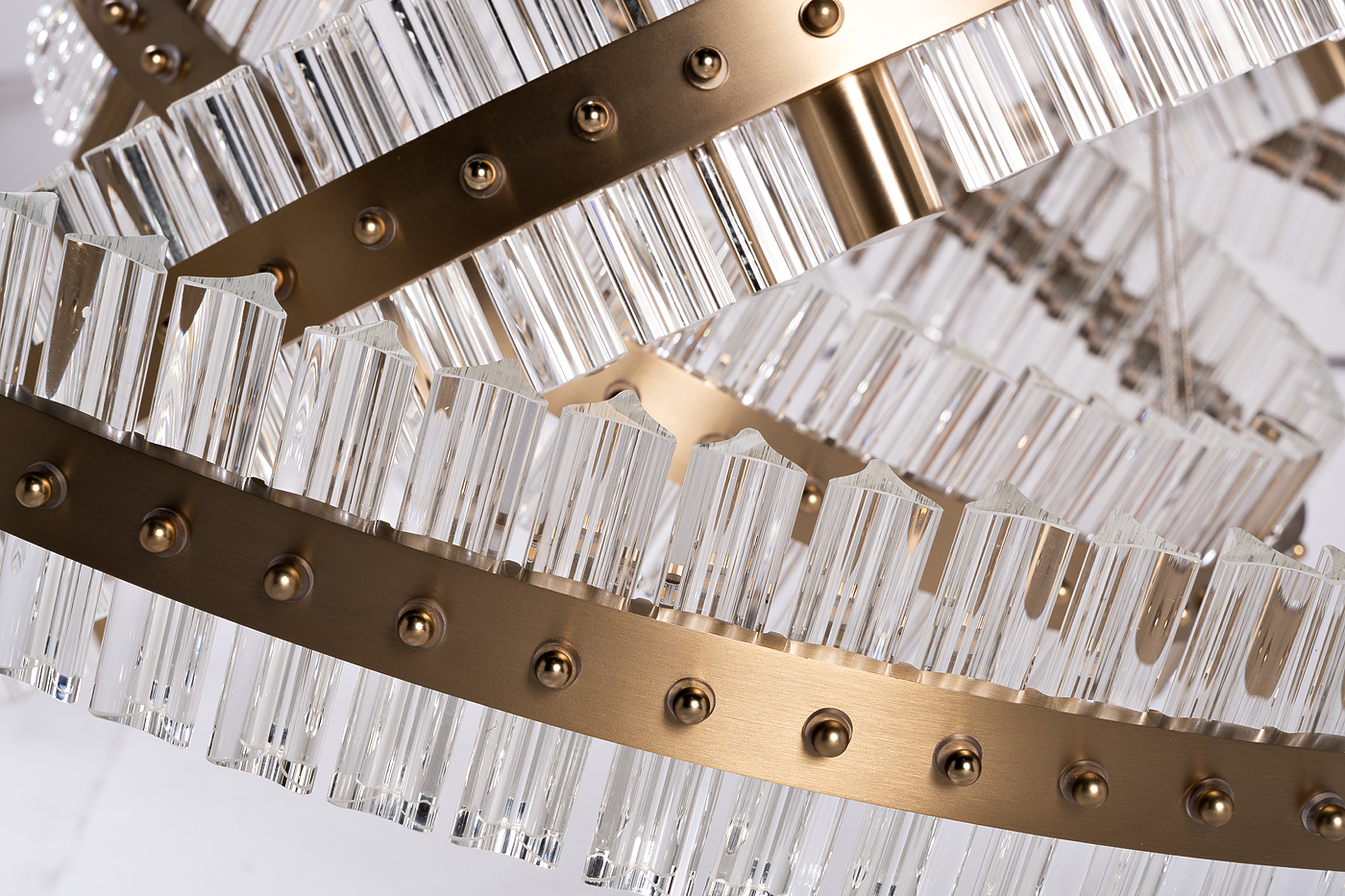 Люстра подвесная прозрачное стекло/золото Garda Decor 91GH-30861