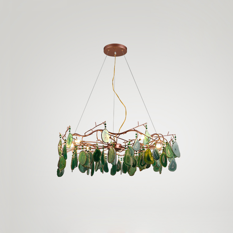 Подвесная люстра AGATE 9 D85 Green by ImperiumLoft