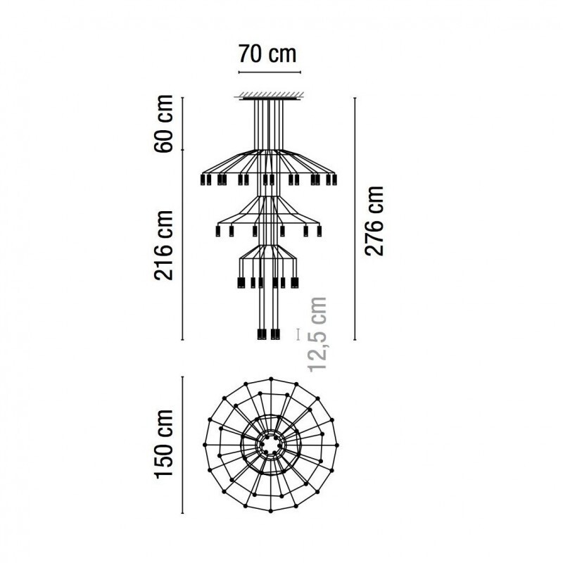 ПОДВЕСНОЙ СВЕТИЛЬНИК  VIBIA Wireflow Chandelier 0378