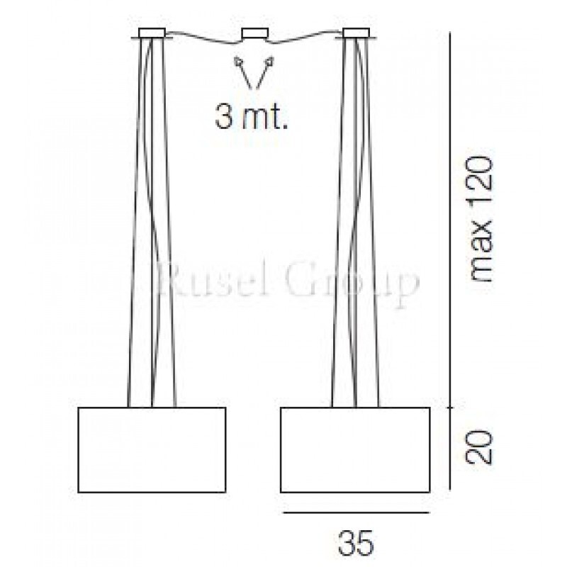 Подвесной светильник Vistosi CHIMERA SP P D2
