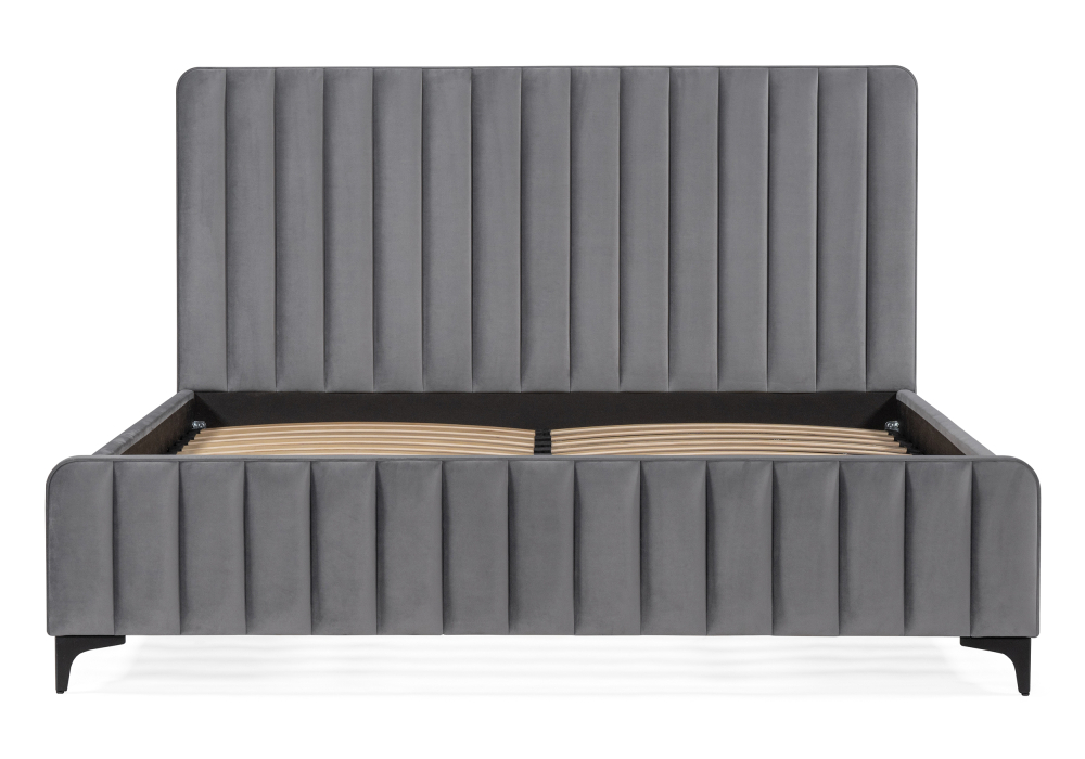 Кровать Woodville Амелия 160х200 темно-серая 539672