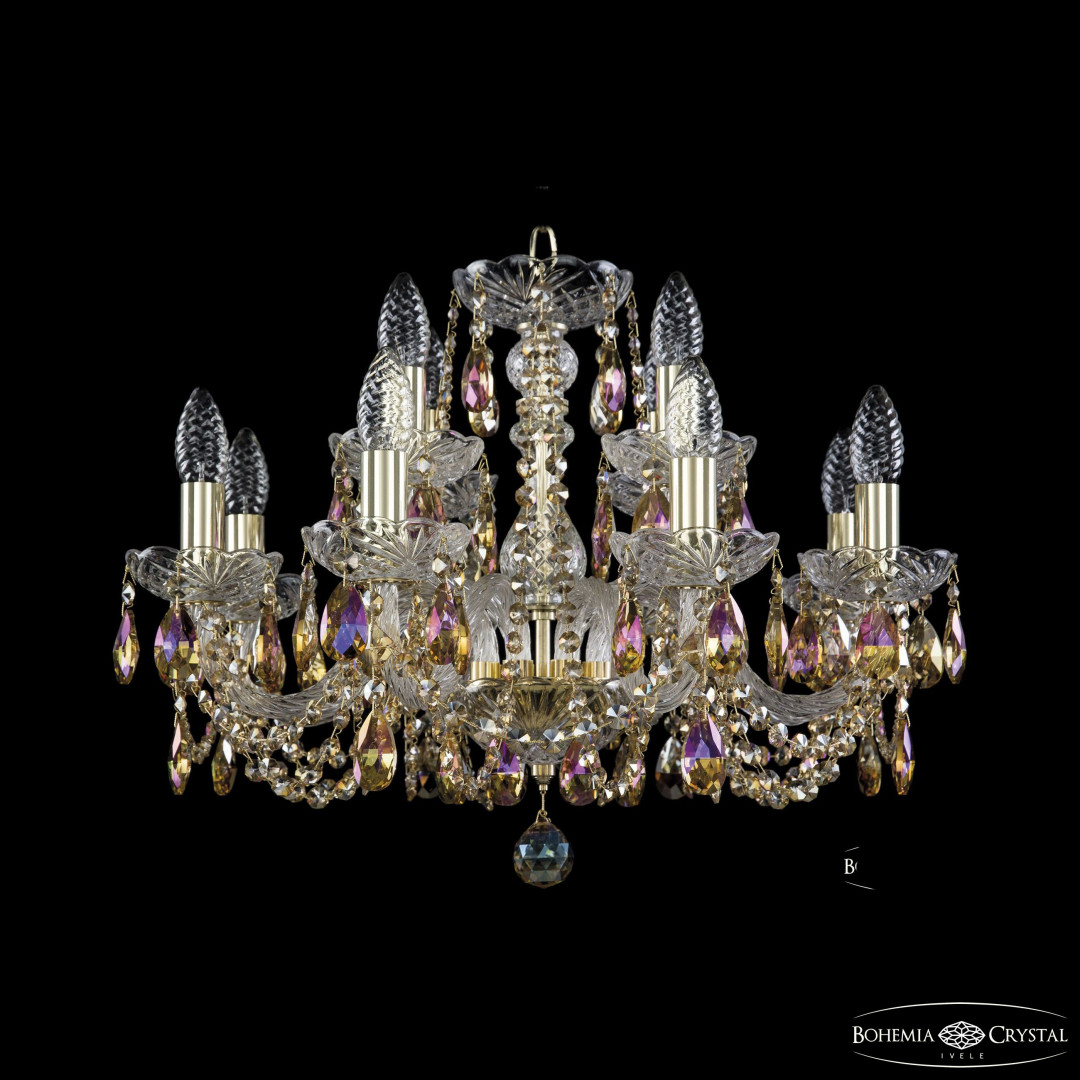 Люстра хрустальная 1402/8+4/195 G R777