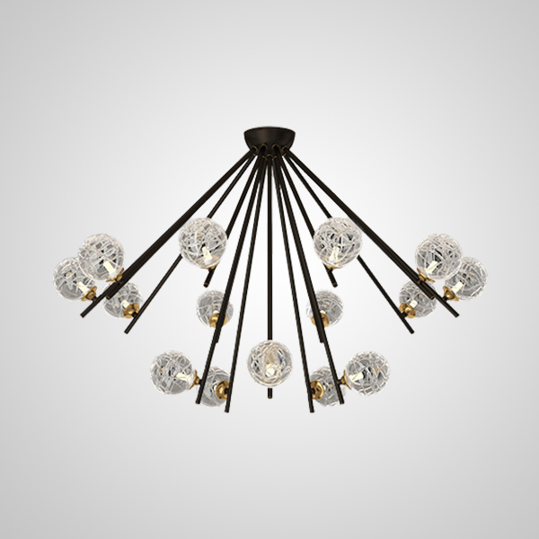 Потолочная люстра INGELA CH L15 Black by ImperiumLoft