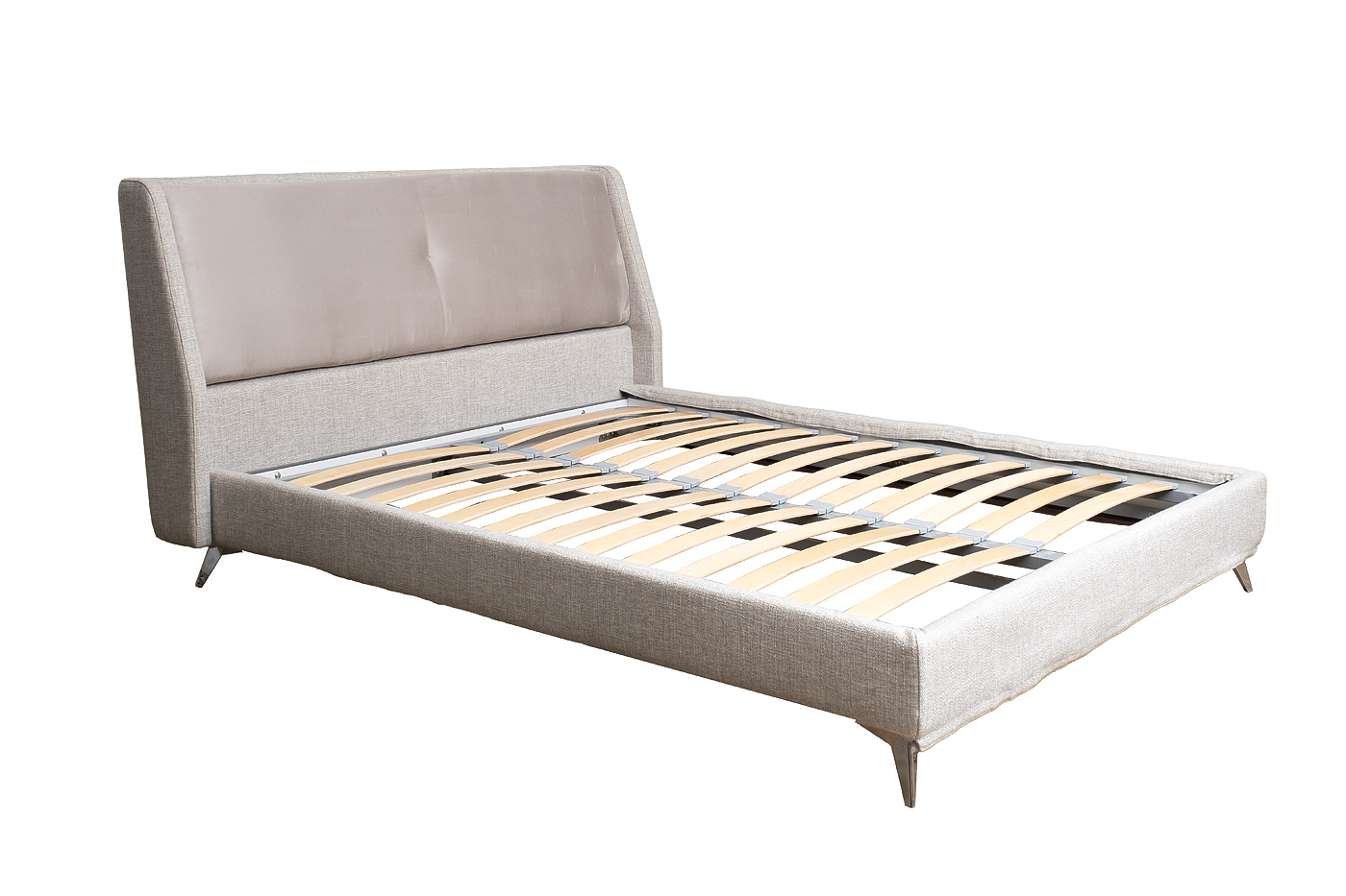 Кровать двуспальная серая Garda Decor MICHELLE-160-Norton SER+Mock43