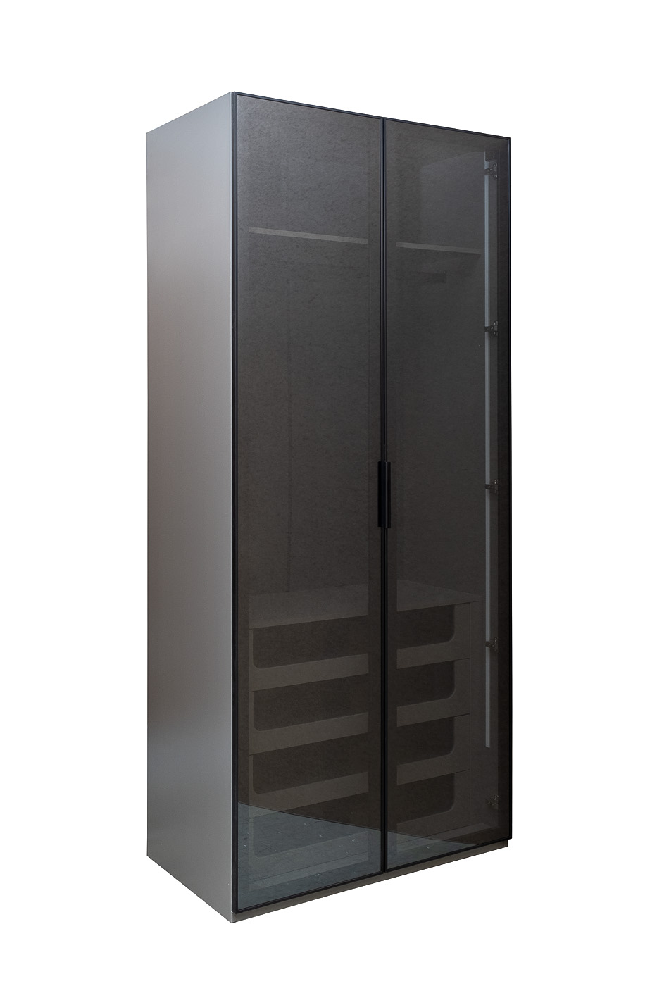 Шкаф Alto двухдверный с выдвижными ящиками цвет серый кобальт Garda Decor GD-10012/1-6-2(тонировка) Шкаф Alto двухдверный с выдвижными ящиками цвет серый кобальт Garda Decor GD-10012/1-6-2(тонировка)