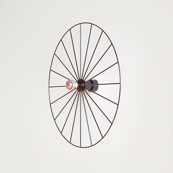 Бра Wheel 60 cm черный + цоколь 15 cm черный Aromas del Campo
