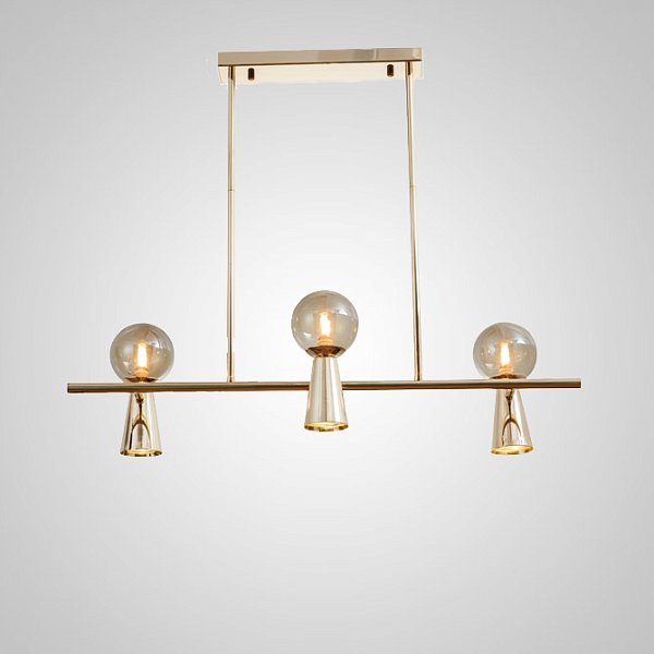 Потолочный светильник ABELINA LONG L6 Gold Amber by ImperiumLoft