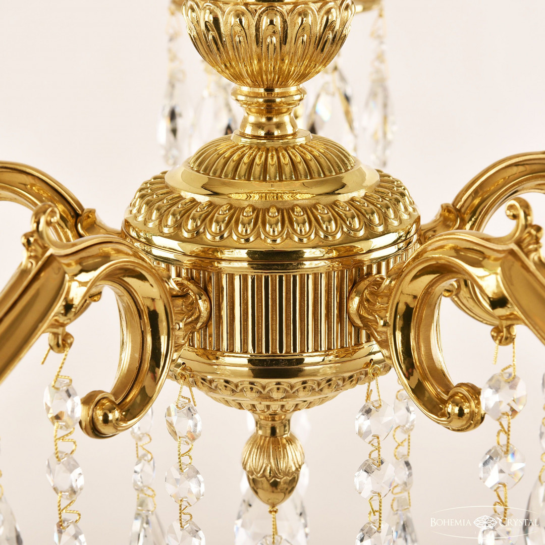 Люстра бронзовая с хрусталём 73102/5/175 A G