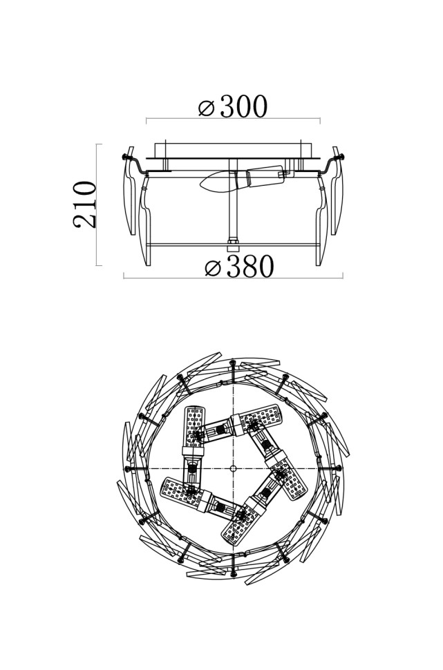 Люстра потолочная Fluorite FL1152-5C