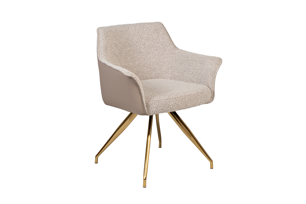 Стул обеденный вращающийся букле/экокожа Garda Decor 30C-12870