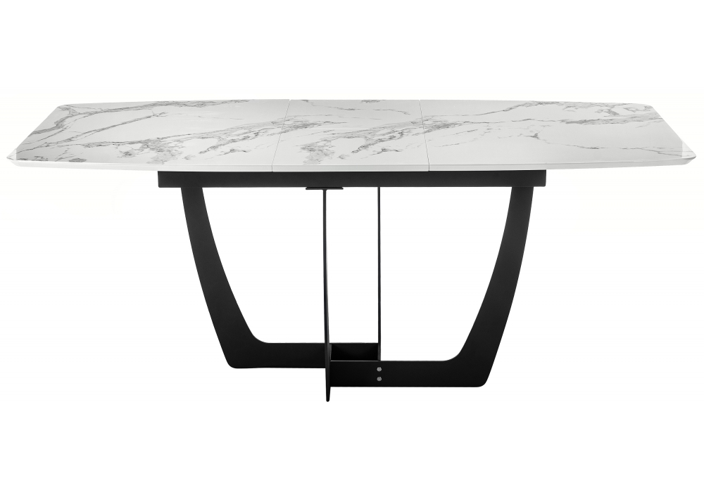 Стол стеклянный Woodville Миссандея графит / белый мрамор 462085
