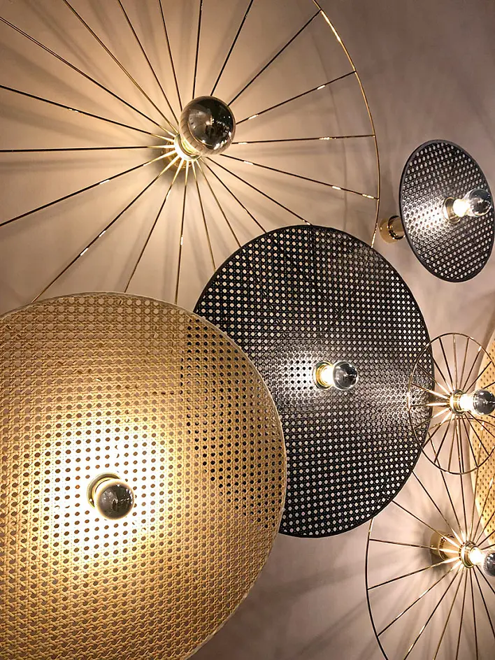 Бра Tan Tan A1053/10 см золотой металл  + 1125/60 см натуральный ротанг Aromas del Campo