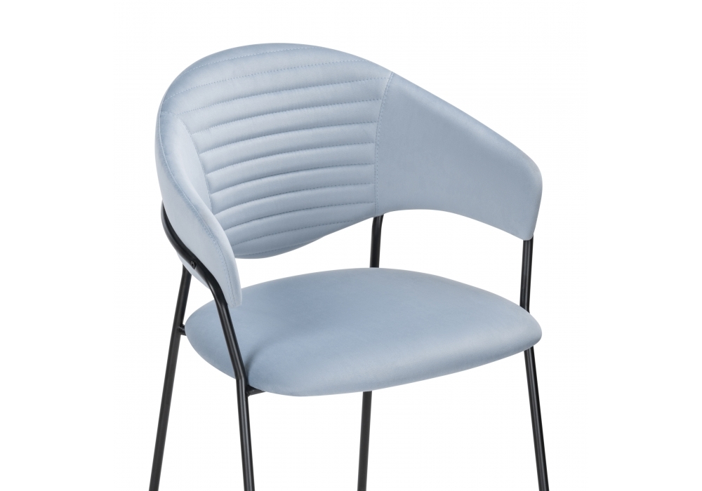Стул Woodville Рансол голубой /черный глянец 483863