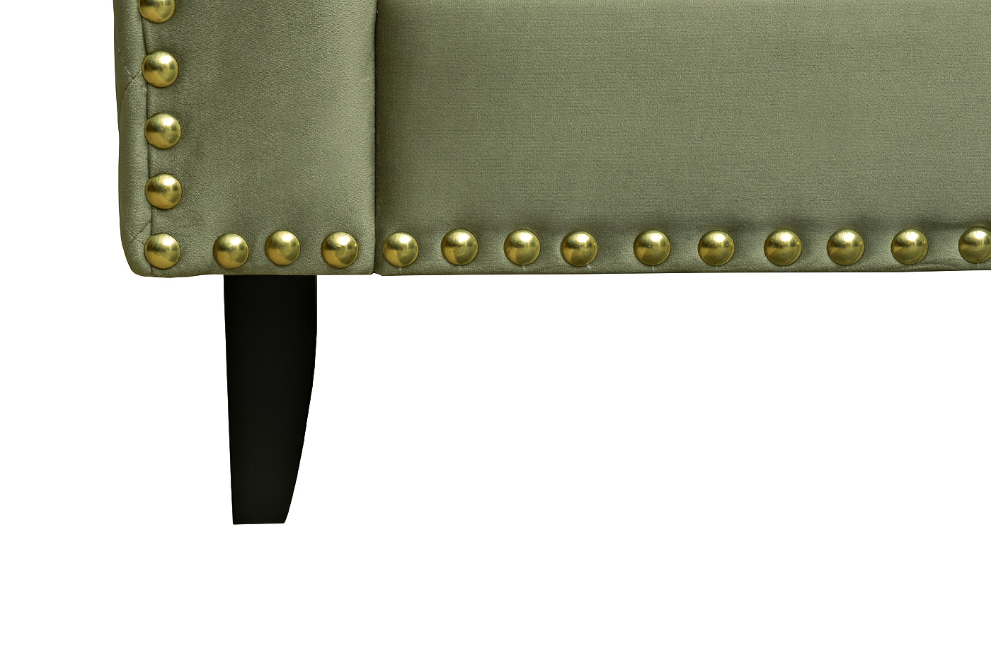 Диван-кушетка правый велюровый оливковый Garda Decor SORRENTO-COUCH-Colt1002