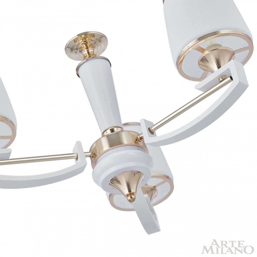 Люстра подвесная с плафонами 302457/3 Wh/Gd Arte Milano