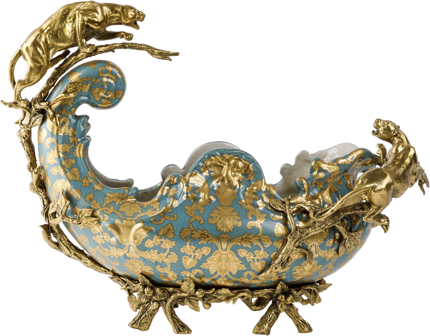 Чаша для фруктов с леопардами Glasar 31G2210/D909HC/NB4199