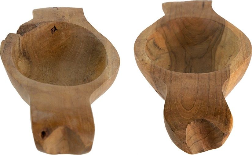 Чаши из тикового дерева, набор Glasar SA80204