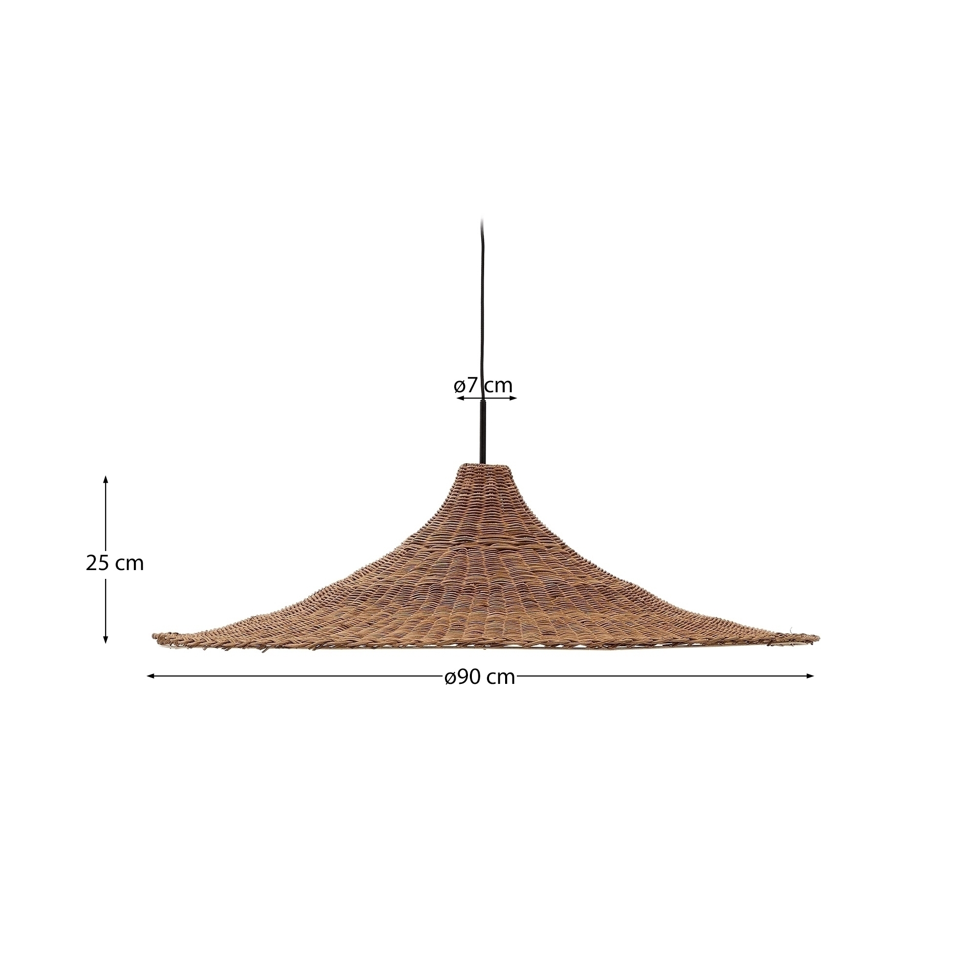 Bladia Абажур из ротанга с натуральной отделкой Ø90 см La Forma (ex Julia Grup)
