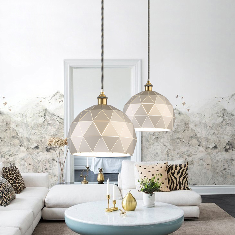 Подвесной светильник MELON D30 White/Black by ImperiumLoft