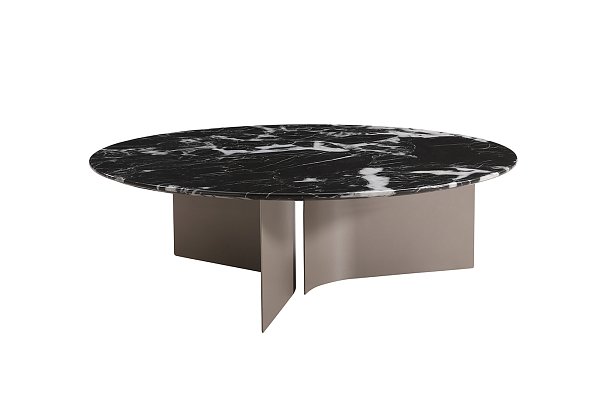 Стол журнальный искусственный мрамор черный Garda Decor 57EL-10310