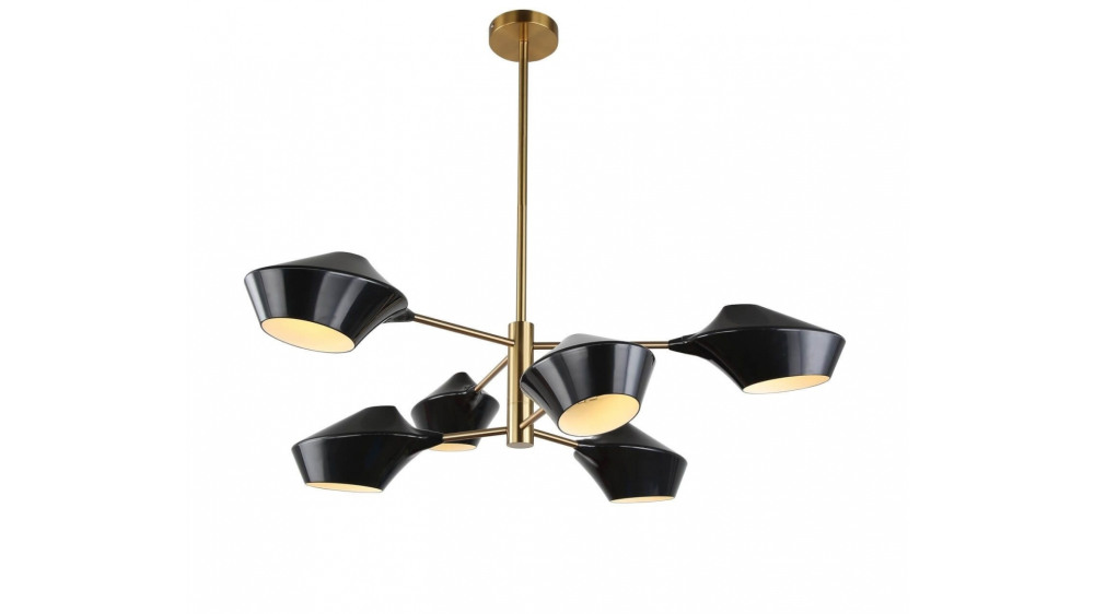 Потолочная люстра Lumina Deco LDP 6037-6 BK+GD