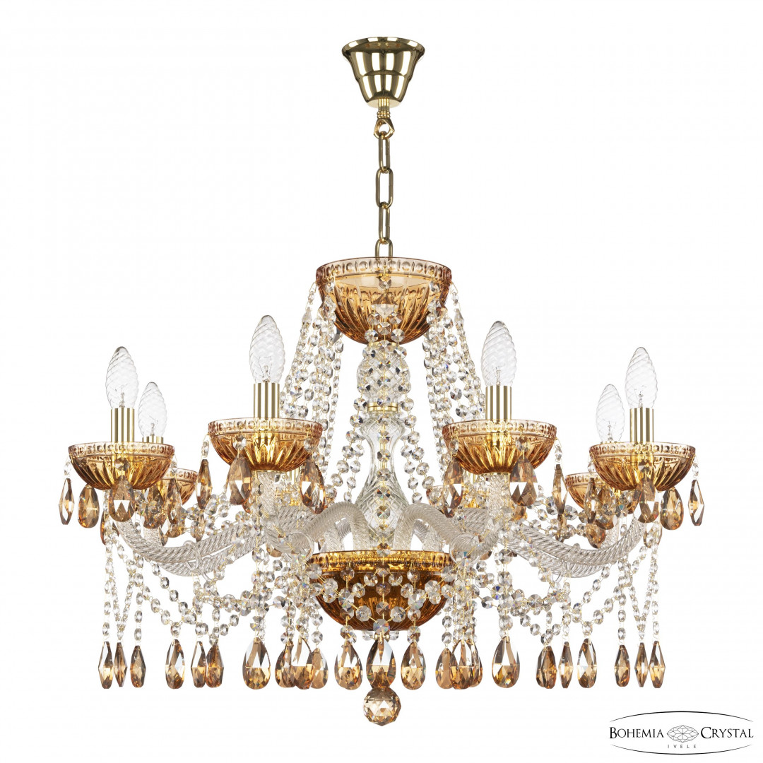 Люстра 5413/8/240 G Amber/M-1G K721 Bohemia Ivele Crystal