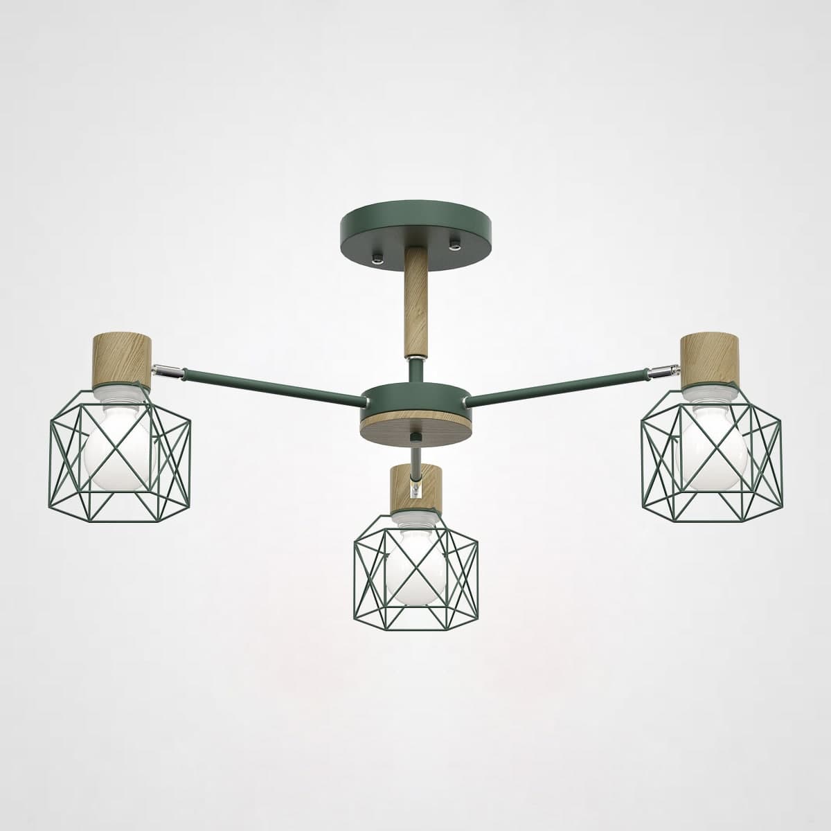 Потолочная люстра CORF B3 Green 3 lamps by ImperiumLoft