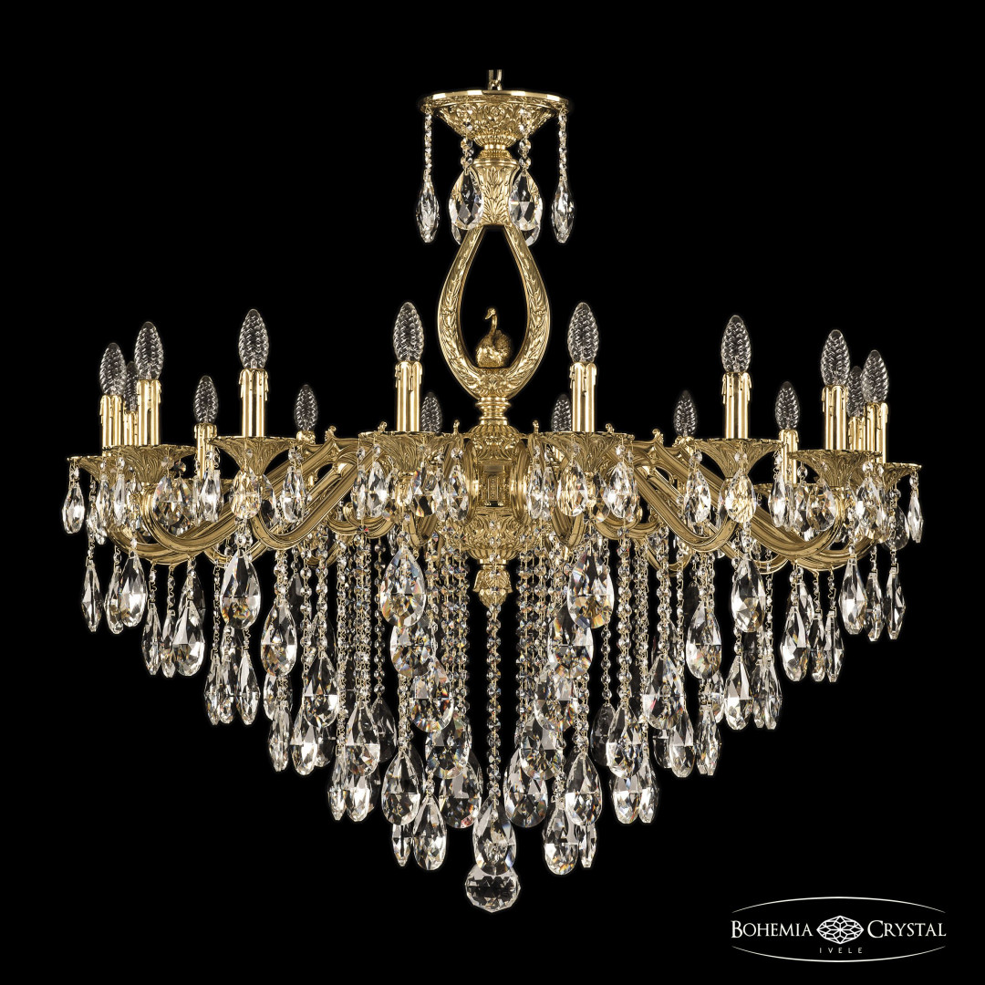 Люстра бронзовая с хрусталём 72402/16/360 B G FS2B