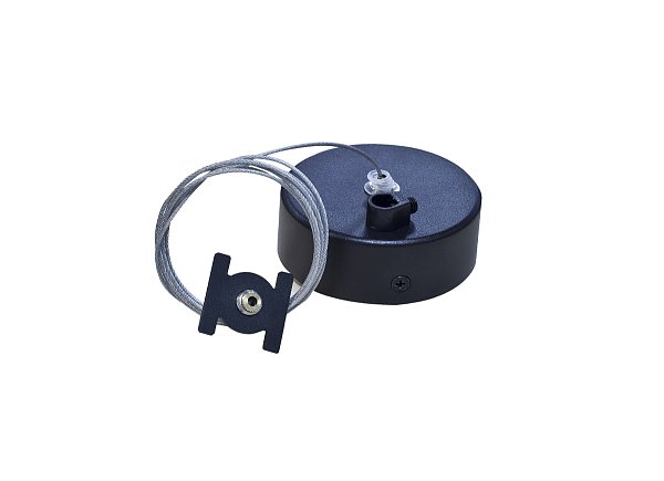 Подвеснойомплект для магнитного шинопровода с отверстием для провода Donolux Suspension kit DLMBlack1