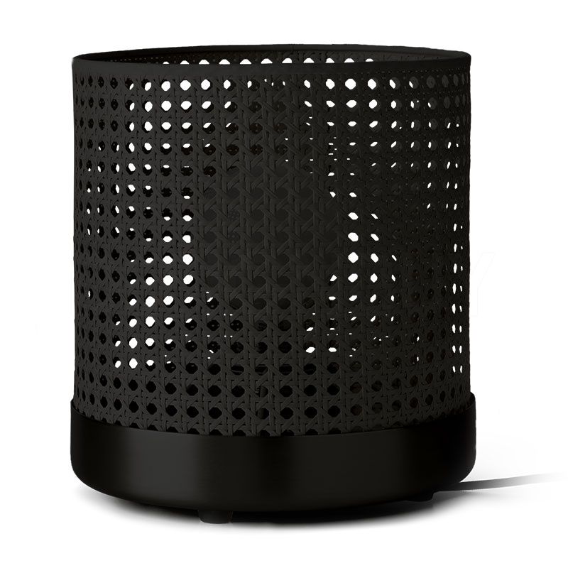 Настольная лампа Stan черный металл - черный ротанг Aromas del Campo