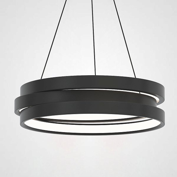 Подвесной кольцевой светильник GALO  D52,5 Black by ImperiumLoft
