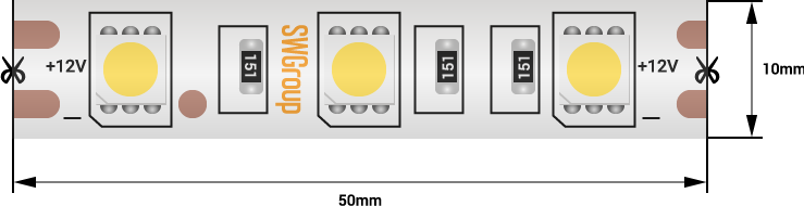 Лента светодиодная SWG SWG560-24-14.4-WW-68-M