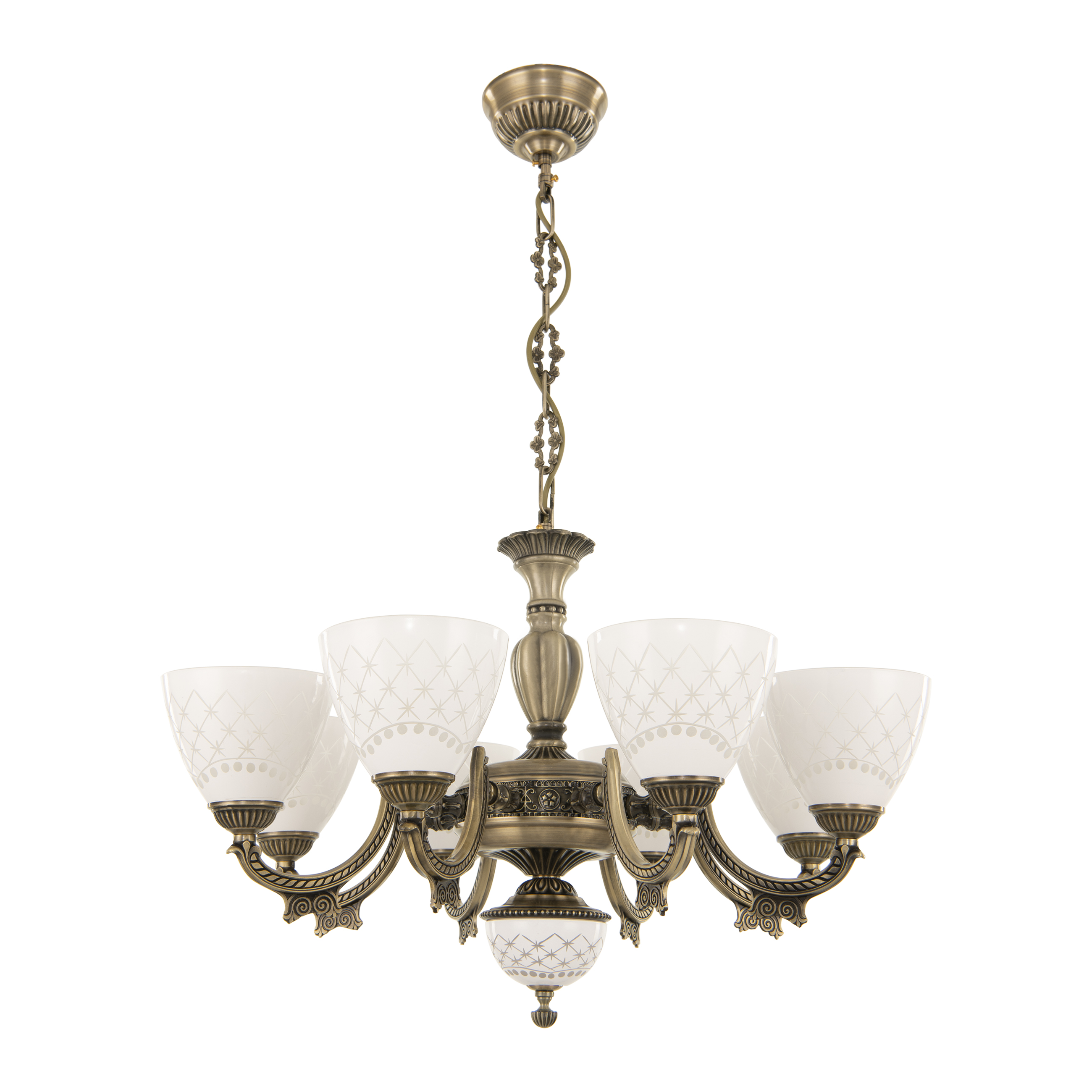 Люстра с плафонами 343837/8 AB Arte Milano