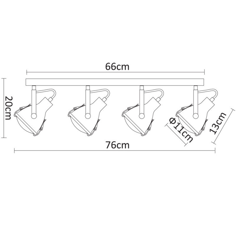 Спот Arte Lamp A9178PL-4GY