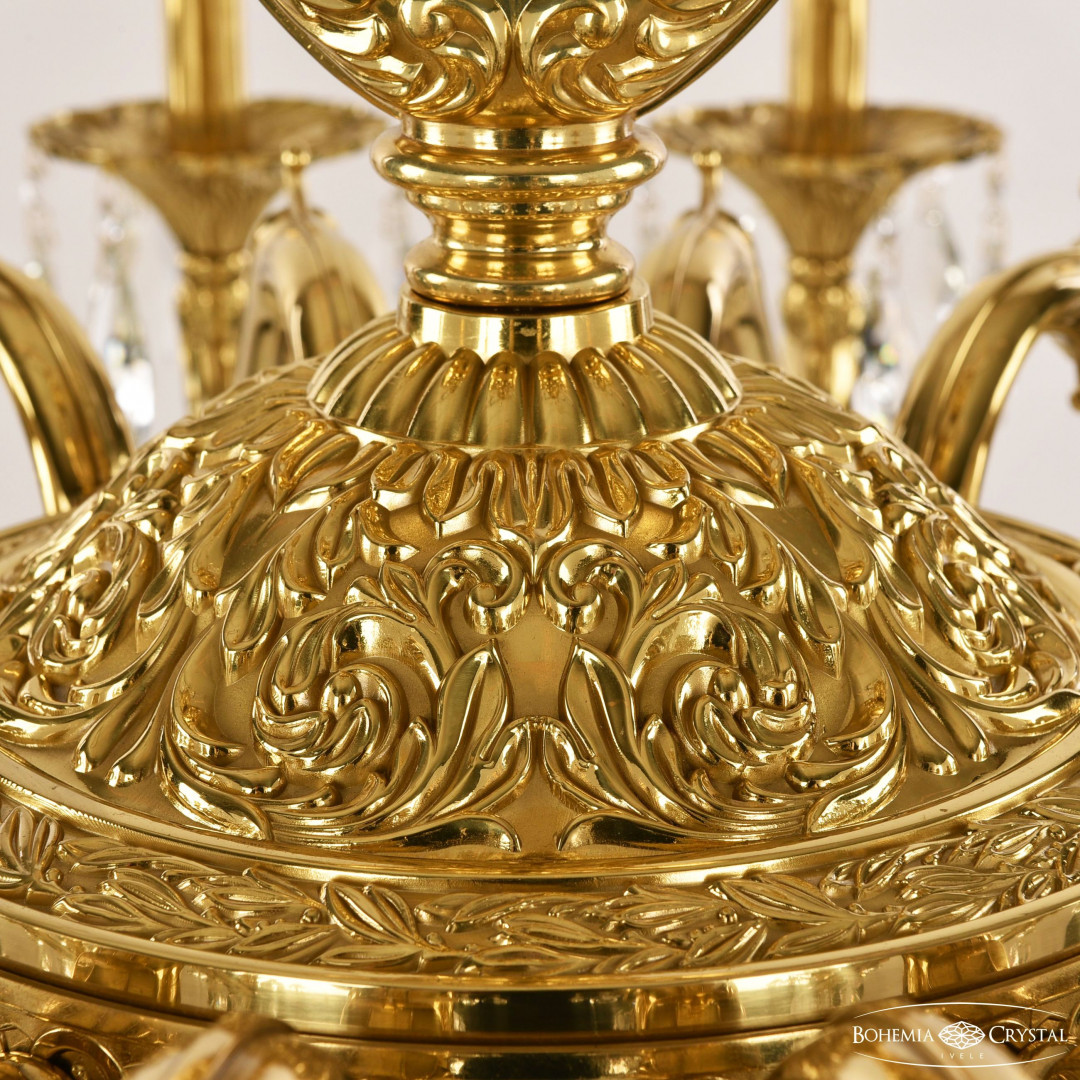 Люстра бронзовая с хрусталём 72402/16/360 B G FS2B