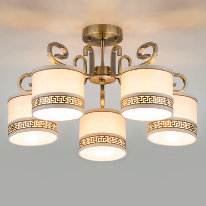 Люстра на штанге Eurosvet 60086/5 античная бронза