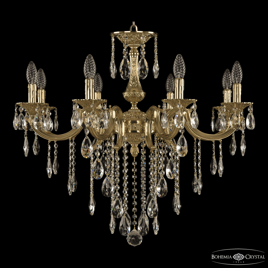 Люстра бронзовая с хрусталём 72110/8/250 B G