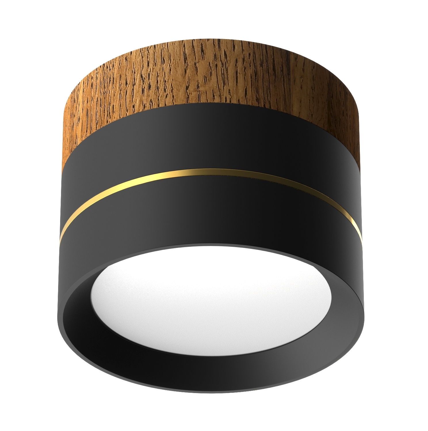 Накладной светодиодный светильник Ledron BARREL Wooden Black