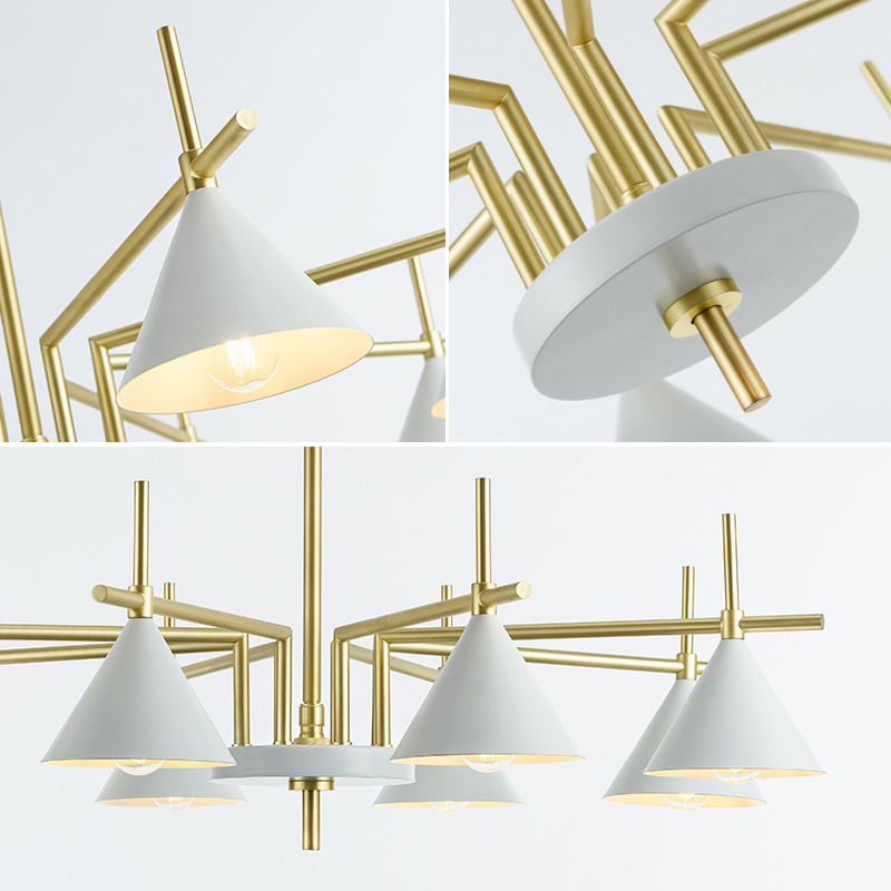 Люстра на штанге CONUS L8 Black by ImperiumLoft