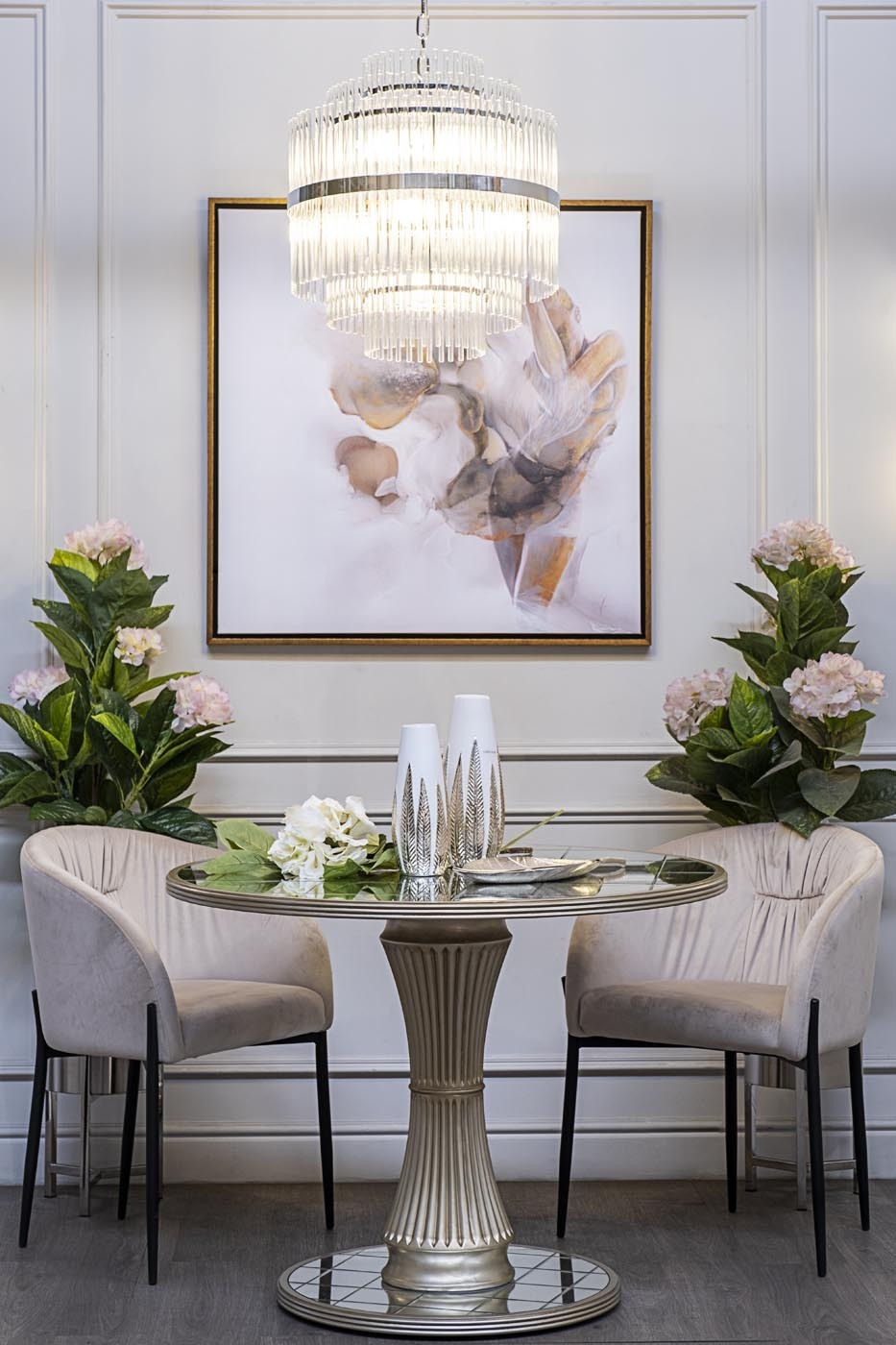 Люстра из стекла (хром) Garda Decor K2KR1137P-7