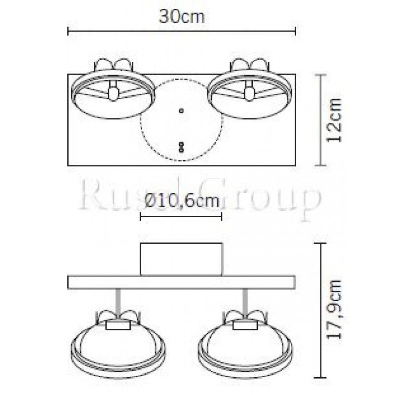 Настенно-потолочный светильник Fabbian Swing D48 G03 51