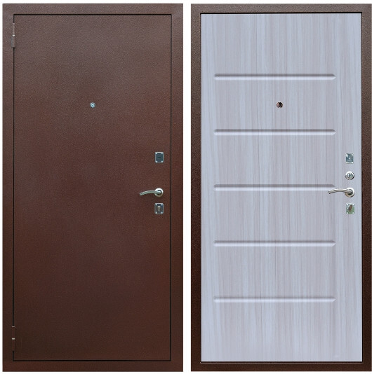 Дверь входная Graf Эконом Антик медь / МДФ 10 мм ФЛ-102 Сандал белый