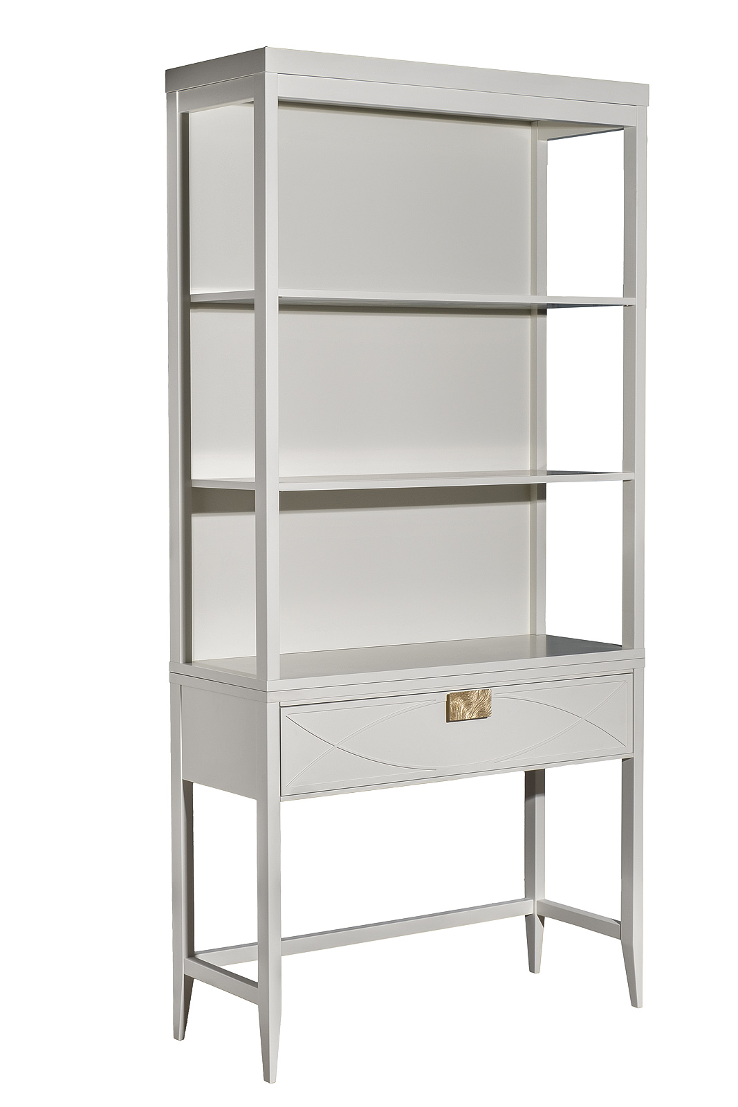 Шкаф-витрина открытый широкий с консолью с 1-м ящиком Garda Decor 151SV-000022