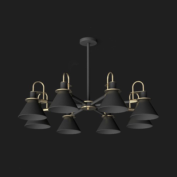 Люстра на штанге CODA D94 Black by ImperiumLoft