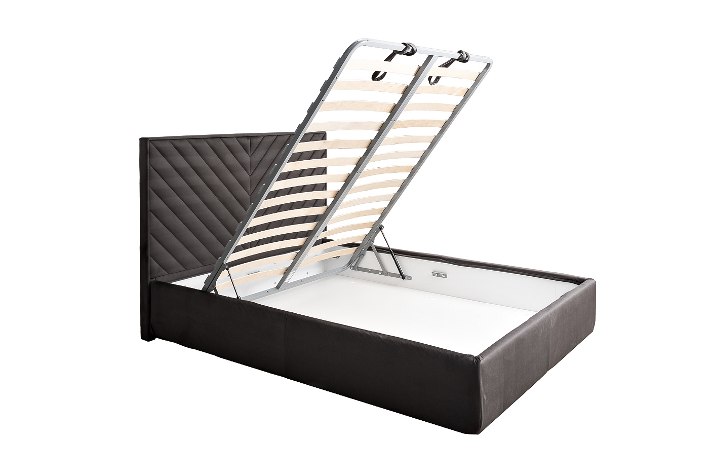 Кровать с подъемным меанизмом серая Garda Decor MILANO BASIC2К-160M-Colt1003