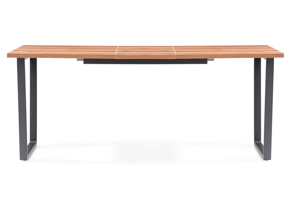 Стол деревянный Woodville Лота Лофт 140 25 мм дуб делано темный / матовый черный 489747